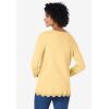 Woman Within Plus Size Layered-Look Lace Trim Tee(Banana)