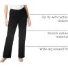 Woman Within Plus Size Stretch Denim Wide-Leg Five-Pocket Jeans(Black Denim)