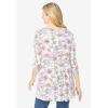 Woman Within Plus Size V-Neck Pintucked Tunic(White Floral)