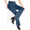 Woman Within Plus Size Bootcut Stretch-Knit Denim Five-Pocket Jeans(Black Wash)