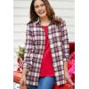 Woman Within Plus Size Classic Flannel Shirt(Azure Blue Large Buffalo)