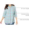 Woman Within Plus Size Classic Flannel Shirt(Deep Teal Plaid)