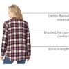 Woman Within Plus Size Classic Flannel Shirt(Ivory Multi Plaid)