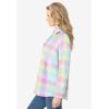 Woman Within Plus Size Classic Flannel Shirt(Multi Pastel Plaid)