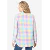 Woman Within Plus Size Classic Flannel Shirt(Multi Pastel Plaid)