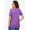 Woman Within Plus Size Crochet-Trim Knit Top(Pretty Violet)