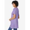 Woman Within Plus Size Embroidered Eyelet Pintucked Tunic(Soft Iris)