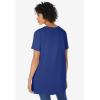 Woman Within Plus Size Embroidered Eyelet Pintucked Tunic(Ultra Blue)