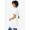 Woman Within Plus Size Embroidered Eyelet Pintucked Tunic(White)