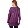 Woman Within Plus Size Perfect Long-Sleeve Crewneck Tunic(Heather Grey)