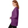 Woman Within Plus Size Perfect Long-Sleeve Crewneck Tunic(Heather Grey)