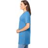 Woman Within Plus Size Perfect Short-Sleeve Shirred V-Neck Tunic(Azure Blue)
