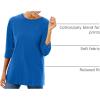 Woman Within Plus Size Perfect Three-Quarter Sleeve Crewneck Tee(Bright Cobalt)