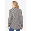 Woman Within Plus Size Petite Perfect Long Sleeve Shirt(Heart Stripe Black Multi)