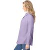 Woman Within Plus Size Petite Perfect Long Sleeve Shirt(Pale Lilac)