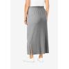 Woman Within Plus Size Sport Knit Side-Slit Skirt(Medium Heather Grey)