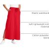 Woman Within Plus Size Sport Knit Side-Slit Skirt(Vivid Red)