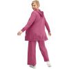 ellos Plus Size Wide Leg French Terry Sweatpant(Cherry Glow)