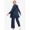ellos Plus Size Wide Leg French Terry Sweatpant(Navy)
