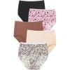 Comfort Choice Plus Size Cotton Brief 5-Pack(Animal Pack)