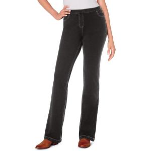 Woman Within Plus Size Bootcut Stretch-Knit Denim Five-Pocket Jeans(Black Wash)