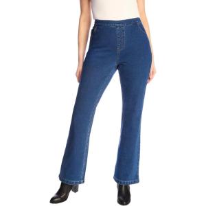 Woman Within Plus Size Bootcut Stretch-Knit Denim Five-Pocket Jeans(Medium Stonewash)