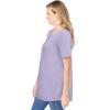 Woman Within Plus Size Criss Cross Tee(Pale Lilac)