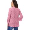 Woman Within Plus Size Open Front Pointelle Cardigan(Delicate Pink)