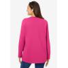 Woman Within Plus Size Perfect Long-Sleeve Crewneck Tee (Petite Available)(Raspberry Sorbet)