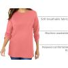 Woman Within Plus Size Perfect Long-Sleeve Crewneck Tee (Petite Available)(Sweet Coral)