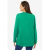 Woman Within Plus Size Perfect Long-Sleeve Crewneck Tee (Petite Available)(Tropical Emerald)