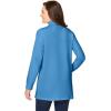 Woman Within Plus Size Perfect Long-Sleeve Mockneck Tee (Petite Available)(Azure Blue)