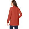Woman Within Plus Size Perfect Long-Sleeve Mockneck Tee (Petite Available)(Burnt Red)