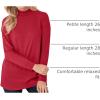 Woman Within Plus Size Perfect Long-Sleeve Mockneck Tee (Petite Available)(Classic Red)