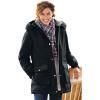 Woman Within Plus Size Petite Microfiber Parka(Black)