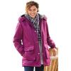 Woman Within Plus Size Petite Microfiber Parka(Deep Claret)