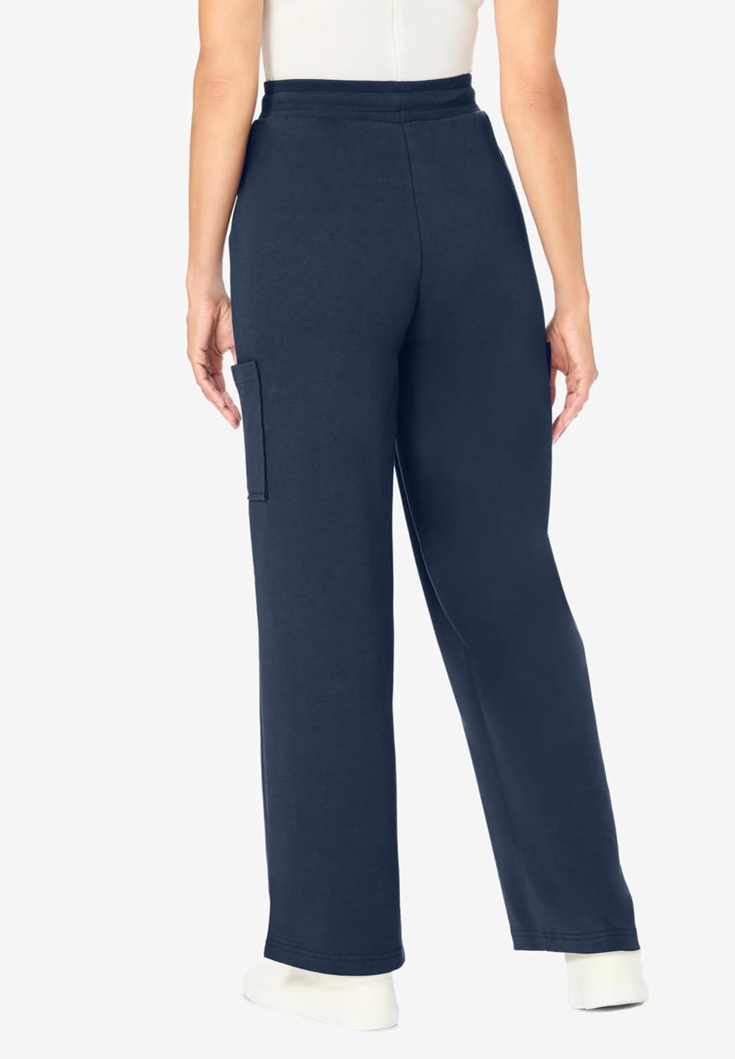 imageWoman Within Plus Size Petite Knit PullOn Drawstring Cargo Pants