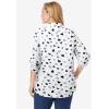 Woman Within Plus Size Rayon 7-Day Pintucked Tunic Blouse(White Heart Stencil)