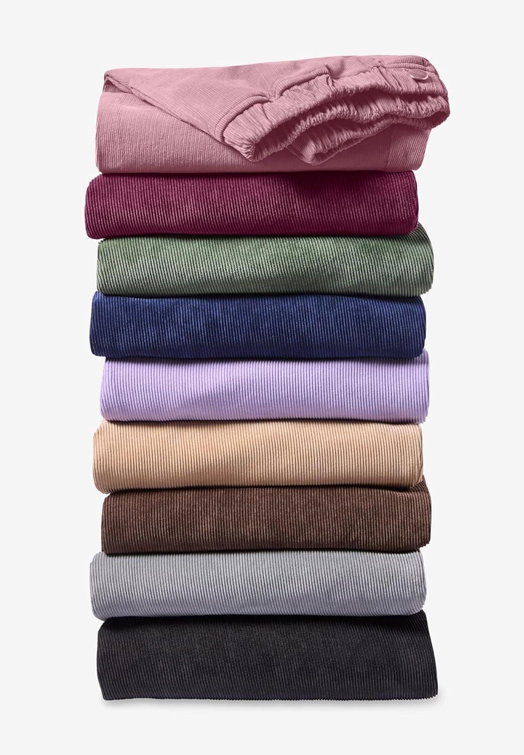 imageWoman Within Plus Size Tall 7Day Corduroy StraightLeg PantSoft Iris