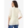 Woman Within Plus Size Open Front Pointelle Cardigan Sweater(Ivory)