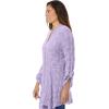 Woman Within Plus Size Open Front Pointelle Cardigan Sweater(Pale Lilac)