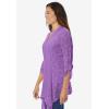 Woman Within Plus Size Open Front Pointelle Cardigan Sweater(Pretty Violet)