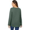 Woman Within Plus Size Perfect Long-Sleeve V-Neck Tee(Pine)