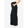 Woman Within Plus Size Petite Knit Pull-On Drawstring Cargo Pants(Black)