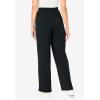 Woman Within Plus Size Petite Knit Pull-On Drawstring Cargo Pants(Black)