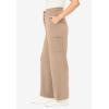 Woman Within Plus Size Petite Knit Pull-On Drawstring Cargo Pants(New Khaki)