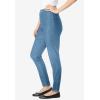 Woman Within Plus Size Pull-On Elastic-Waist Stretch Fineline Denim Jeans – 34 W, Light Stonewash
