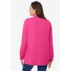 Woman Within Plus Size Perfect Long-Sleeve Turtleneck Tee (Petite Available)(Raspberry Sorbet)