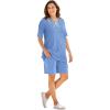 Woman Within Plus Size 7-Day Embroidered Layered-Look Tunic(French Blue Flower Embroidery)
