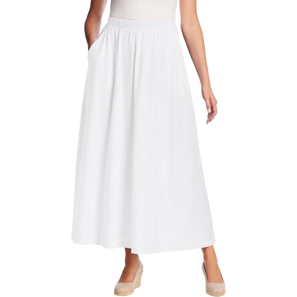 imageWoman Within Plus Size 7Day Maxi SkirtWhite